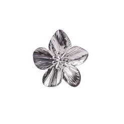 Silver Flower Statement Earrings