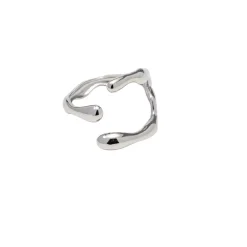Silver Geo Open Ring