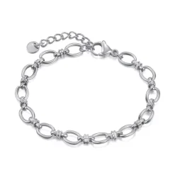 Silver Oval Link Bracelet