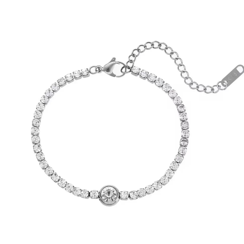 Silver Round Tennis Bracelet