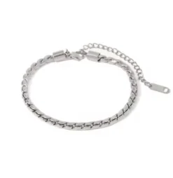 Silver Snake Bar Bracelet