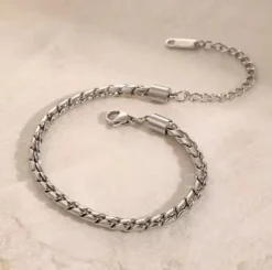 Silver Snake Bar Bracelet