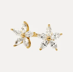 Starburst Studs in 18K Gold-Plating with Cubic Zirconia