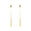 Studded Tassel Drops in 18K Gold-Plating