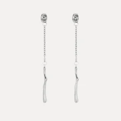 Studded Tassel Drops in 18K Gold-Plating