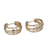 Triple Cuff Hoops in 16K Gold-Plating