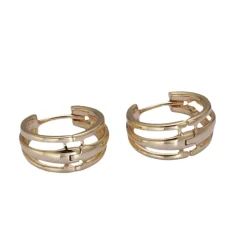 Triple Cuff Hoops in 16K Gold-Plating