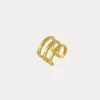 Triple Layer Vermeil Ear Cuffs in 18K Gold-Plating
