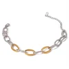 Two Tone Chunky Link Bracelet