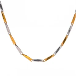 Two Tone Twisted Link Chain