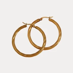 Vintage Round Hoops in 18K Gold-Filled