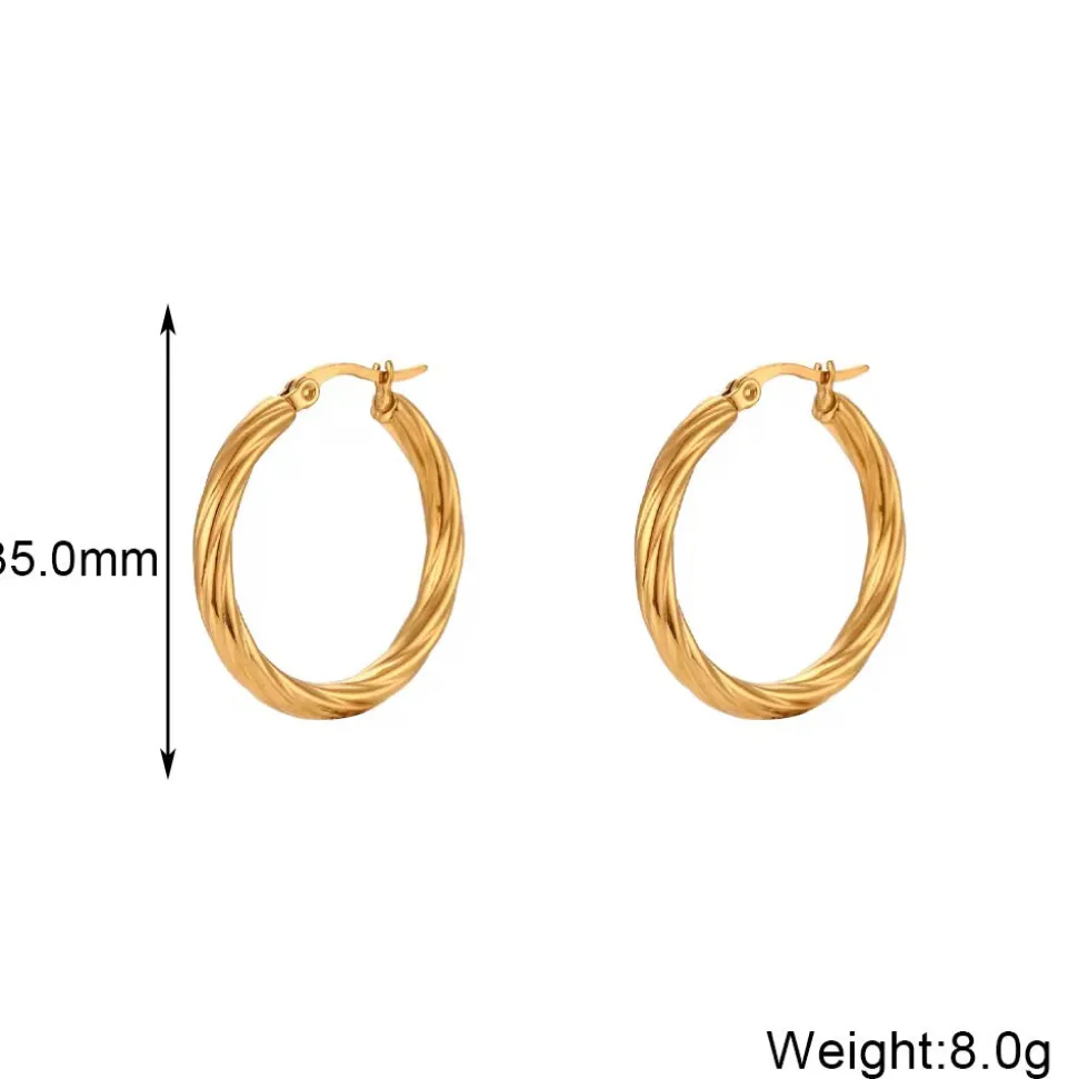 Vintage Round Hoops in 18K Gold-Filled